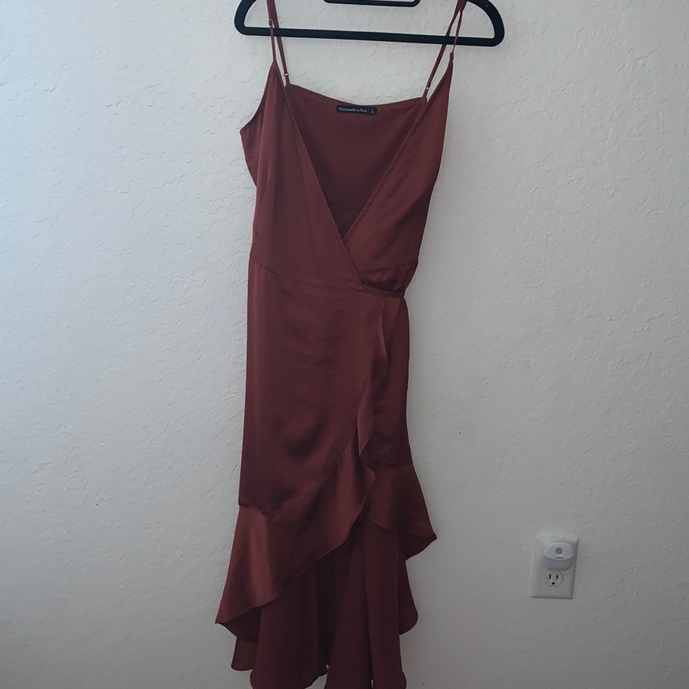 Burnt red tie dress - Abercrombie
